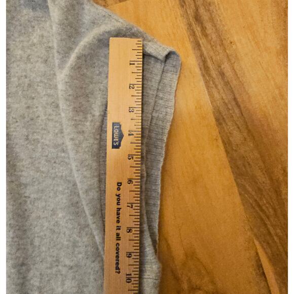 Cashmere Charter Club Luxury M Gray Poncho Oversized With Hoodie. Soft Warm Flaw - Picture 9 of 14